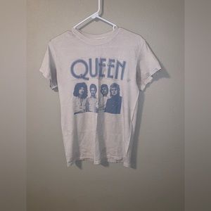 Queen Official Merch Tshirt, Size Small, White, 100% Cotton, Stain On Front